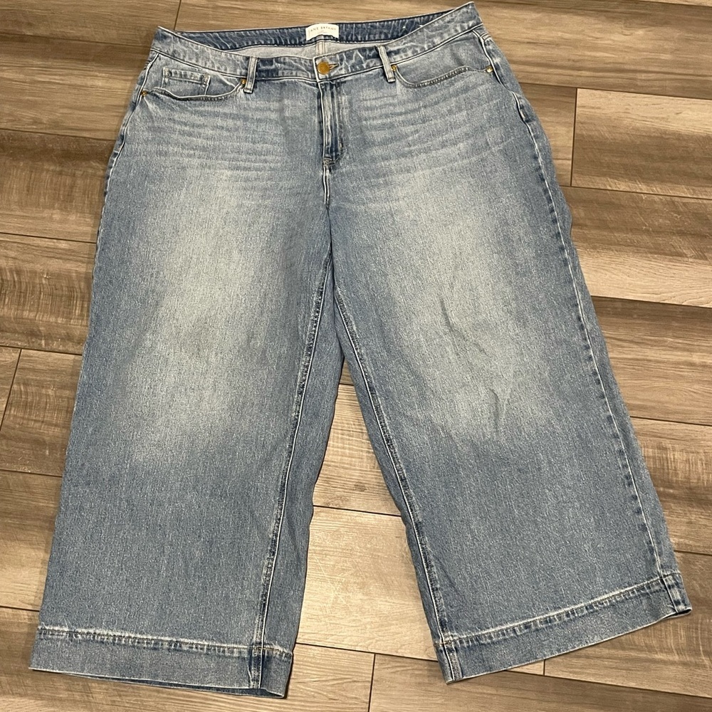 Lane Bryant Boyfriend Classic Blue Denim Capri Women's Jeans Size 20P